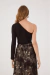 Blusa Feminina Malha Crepe Ombro Unico Assimetrica Dress To na internet