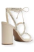 Sandália Feminina Salto alto Off White Strass Arezzo