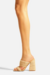 Sandalia Feminina Nude Texturizada Salto Geometrico Maju Arezzo