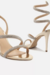 Sandália Dourada Salto Fino Espiral Strass Aria Arezzo - comprar online