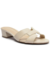 Mule Off-White Couro Salto Bloco Tira H Arezzo