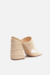 Sandalia Feminina Nude Texturizada Salto Geometrico Maju Arezzo - Pistaxe Modas