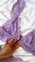 Conjunto de Lingerie Lais Em Renda Sem Bojo Sem Aro de Sustentação - Confortável e Versátil Lilás na internet