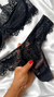 Conjunto de Lingerie Paty Em Tule e Renda Sem Bojo Com Aro de Sustentação - Confortável e Sexy Preto na internet