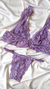 Conjunto de Lingerie Lais Em Renda Sem Bojo Sem Aro de Sustentação - Confortável e Versátil Lilás - loja online