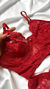 Conjunto de Lingerie Laura Conjunto de Lingerie Laura Em Renda Sem Bojo Com Aro de Sustentação - Confortável e Sexy Vermelho na internet