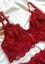 Conjunto de Lingerie Anastácia - 4 Peças: Sutiã com Aro, Calcinha, Cinta-Liga Ajustável e meia - Confortável e Sexy Rubi - Nanda lingeries