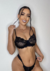 Conjunto de Lingerie Monique Em Renda Sem Bojo Com Aro de Sustentação -Confortável e Sexy Preto - comprar online