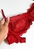 Conjunto de Lingerie Monique Em Renda Sem Bojo Com Aro de Sustentação -Confortável e Sexy Vermelho - Nanda lingeries