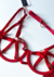 Imagem do Conjunto de Lingerie Medusa -3 Peças: Sutiã com Aro , Calcinha , Choker Ajustável - Confortável e Sexy VERMELHO