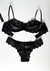 Conjunto de Lingerie Monique Em Renda Sem Bojo Com Aro de Sustentação -Confortável e Sexy Preto - loja online