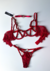 Conjunto de Lingerie Medusa -3 Peças: Sutiã com Aro , Calcinha , Choker Ajustável - Confortável e Sexy VERMELHO - Nanda lingeries