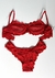 Conjunto de Lingerie Monique Em Renda Sem Bojo Com Aro de Sustentação -Confortável e Sexy Vermelho - loja online