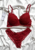 Conjunto de Lingerie Valentina Todo em Renda com Bojo Aro de Sustentação- Confortável e Sexy Vermelho