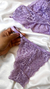Conjunto de Lingerie Lais Em Renda Sem Bojo Sem Aro de Sustentação - Confortável e Versátil Lilás - Nanda lingeries