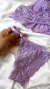 Conjunto de Lingerie Lais Em Renda Sem Bojo Sem Aro de Sustentação - Confortável e Versátil Lilás - Nanda lingeries