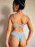 Imagem do Conjunto de Lingerie Bruna Em Renda Sem Bojo Com Aro De Sustentação - Confortável Azul