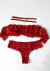 Conjunto de Lingerie Naty Em Renda Sem Bojo Com Aro de Sustentação Com Alças Removíveis -Confortável e Sexy Vermelho
