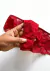 Imagem do Conjunto de Lingerie Naty Em Renda Sem Bojo Com Aro de Sustentação Com Alças Removíveis -Confortável e Sexy Vermelho