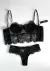 Conjunto de Lingerie Aurora Corset com Aro de Sustentação Em Renda Chantilly Sem Bojo - Confortável e Versátil PRETO - Nanda lingeries