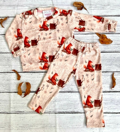 Conjunto Plush Zorrito crudo