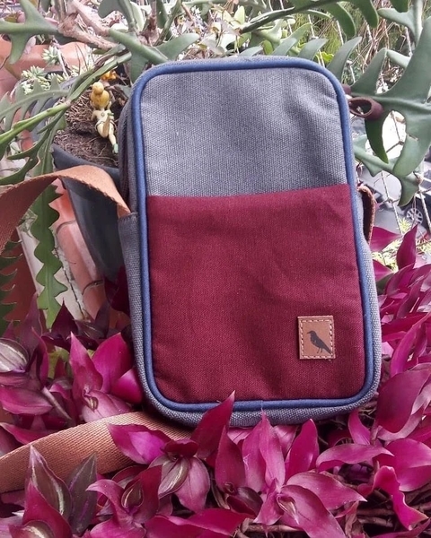 Bolsa Pipi Grafite, Bordô e Azul