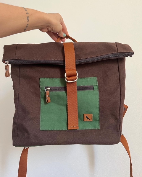 Mochila Rebeca Marrom e Verde