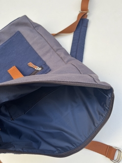 Mochila Rebeca Grafite e Azul