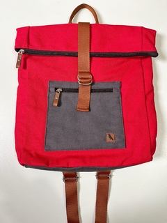 Mochila Rebeca Vermelha e Cinza