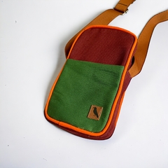 Bolsa Pipi Bordô, Verde e Laranja - comprar online