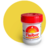 Envase del colorante Fleibor Amarillo H, ideal para repostería, con tapa roja y etiqueta colorida.