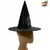 Gorro de bruja negro con punta alta, ideal para disfraces y fiestas temáticas.
