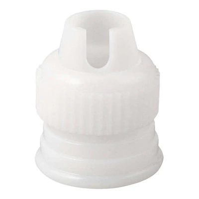 Adaptador cupla de plástico blanco para Parpen, utilizado en sistemas de conexión.