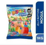 Paquete de 1kg de gomitas Roll Mogul de colores variados de la marca Arcor