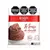 Envase de mousse de chocolate de 500g de la marca Keuken, con advertencias sobre exceso en azúcares y grasas.