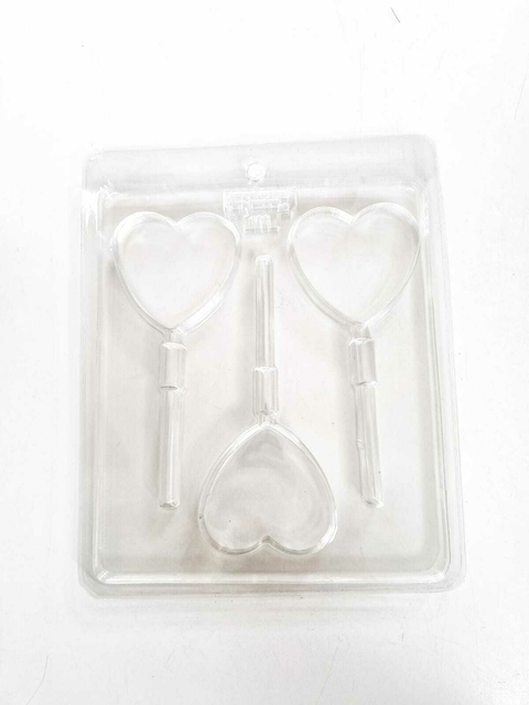 Placa de moldes de plástico en forma de corazón, ideal para hacer paletas.