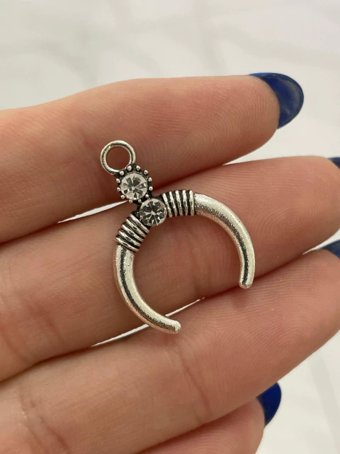 Dije medialuna strass Zamak - comprar online