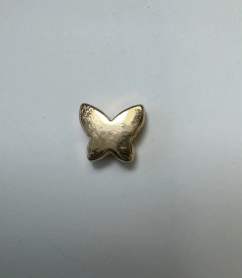 Pasante mariposa. Zamak dorado