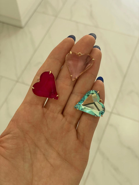 Dije de corazón. Vidrio