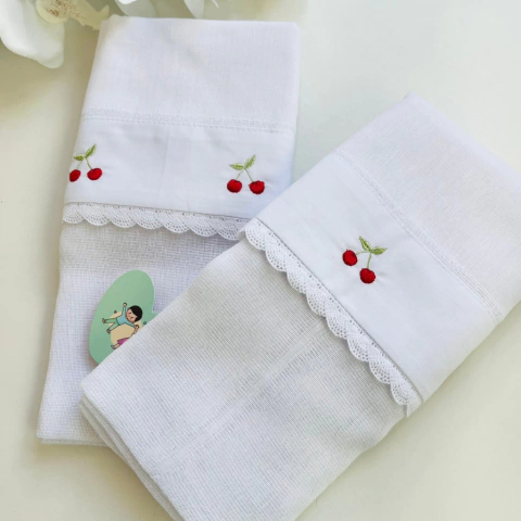 Kit Fralda de Ombro Cerejinha