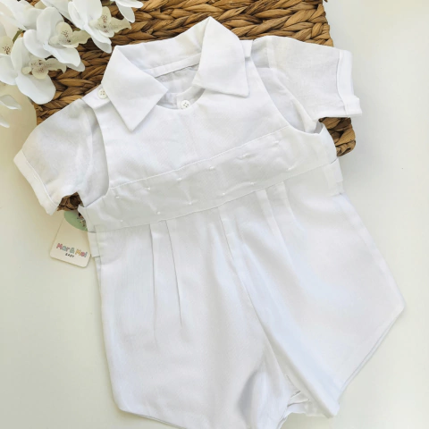 Conj. Jardineira com camisa Artur Branca