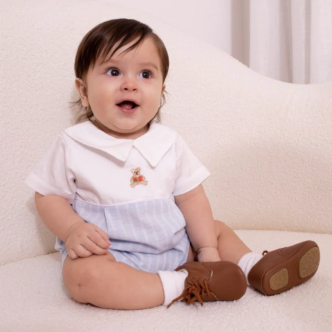 Romper Ursinho Masc. Azul - comprar online