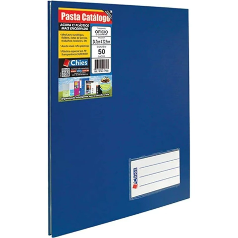 PASTA CATALOGO CHIES OFICIO COM 50 ENVELOPES - AZUL ROYAL