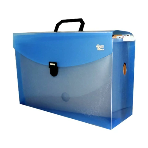 MALETA ARQUIVO GOLDEN KRAFT COM 10 PASTAS SUSPENSAS LINE - AZUL