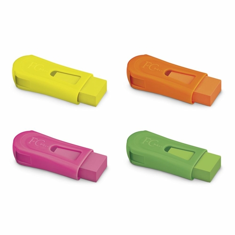 APONTADOR FABER CASTELL COM BORRACHA MIX NEON