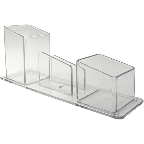 PORTA CANETAS DELLO TRIPLO CRISTAL 3034H