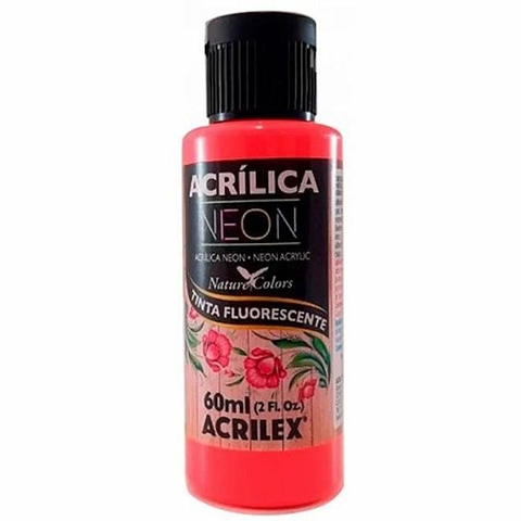 TINTA ACRILICA FOSCA ACRILEX 60ML - VERMELHO NEON