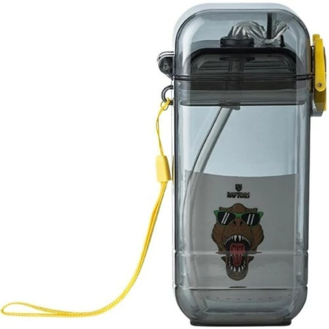 GARRAFA PLASTICA BRW 350ML - RAPTORS PRETO/AMARELO