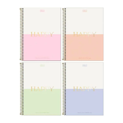 CADERNO UNIV 16X1 HAPPY TILIBRA 256F