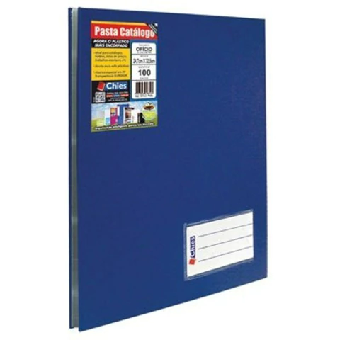 PASTA CATALOGO CHIES OFICIO COM 100 ENVELOPES - AZUL ROYAL